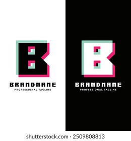 Letter B Glitch Logo, Great for Futuristic and Innovative Projects