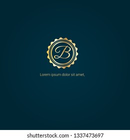 letter B gold logo concept. Designed for your web site design, logo, app, UI