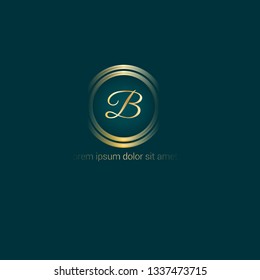 letter B gold logo concept. Designed for your web site design, logo, app, UI