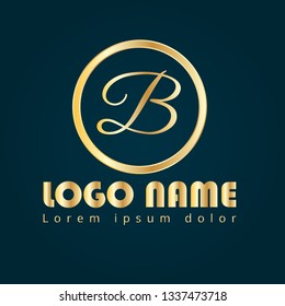 letter B gold logo concept. Designed for your web site design, logo, app, UI