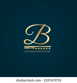 letter B gold logo concept. Designed for your web site design, logo, app, UI