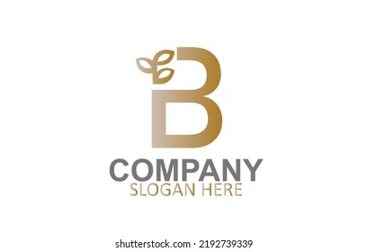 Letra B Vector de diseño dorado