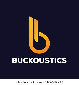 Letter B Golden Modern Logo Design Template. Best Professional Letter B logo Icon Design.
