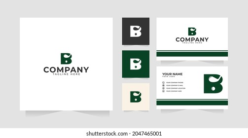 Letter B golf logo design template