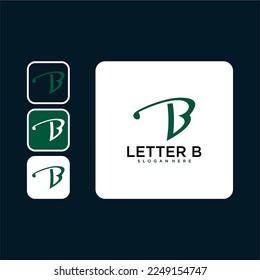 letter b with golf logo design template