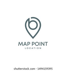 Letter B gps logo. GPS vector. GPS icon. Navigation vector icon logo. Travel logo
