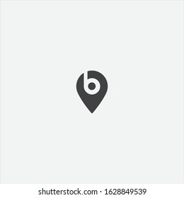 Letter B gps logo. GPS vector. GPS icon. Navigation vector icon logo. Travel logo