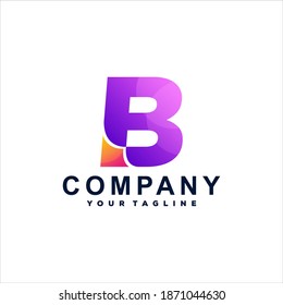 Buchstaben-b-Farbverlauf-Logo-Design