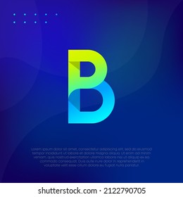 Icono de la marca de la letra B del logotipo del degradado