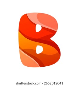 design do logotipo de gradiente da letra B 