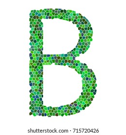 letter B. Green eco alphabet logos. Font style - vector illustration. 
