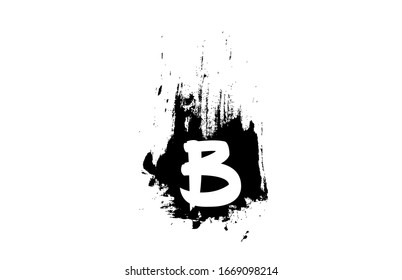 Letter B Grunge Alphabet Letter Logo Stock Vector (Royalty Free ...