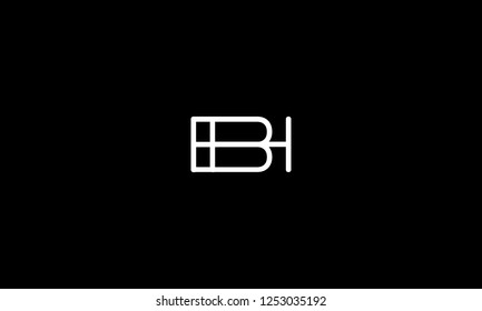 LETTER B AND H LOGO FOR LOGO DESIGN OR ILLUSTRATION USE