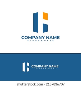 Letter B H logo design vector, Creative B H logo concepts template illustration.