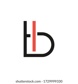 letra b y h , plantilla de logotipo inicial , vector de diseño