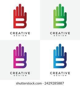 
Letra B Diseño de logotipo de mano