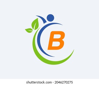 Letter B Health Care Logo Design Stock Vector (Royalty Free) 2046270275 ...