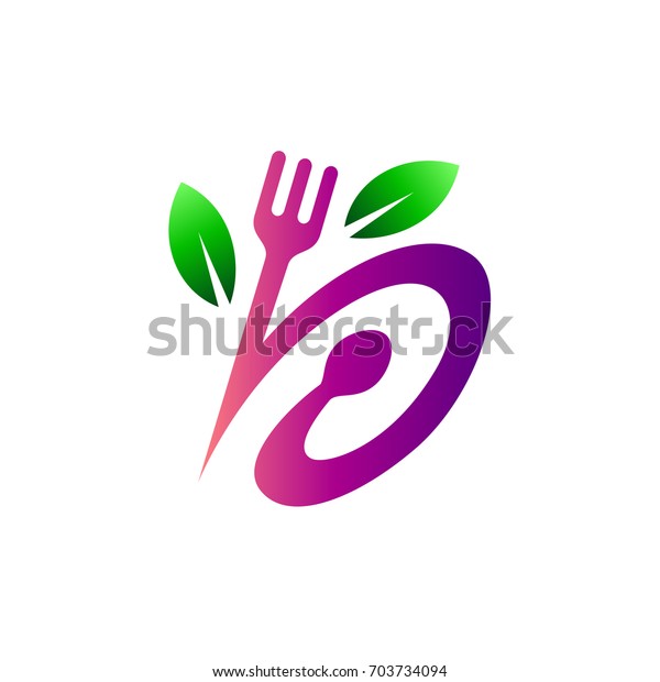 Letter B Healthy Food Logo Stock Vector (Royalty Free) 703734094 ...