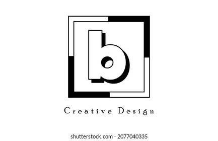 Letter b heart logo icon design template elements