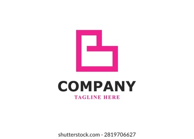 Letter B Heart Shape Logo Abstract Geometric Line Art Brand Identity