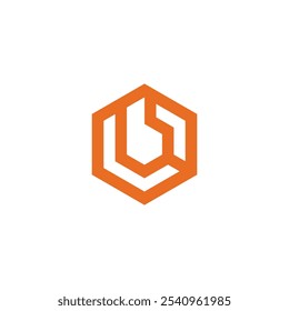 Letra B Hexágono Logotipo diseño Vector Plantilla