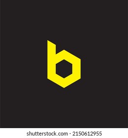 Letter B Hexagon Symbol Simple Logo Stock Vector (Royalty Free ...