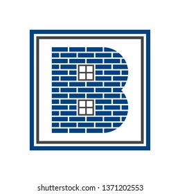 letter b home building logo vector template