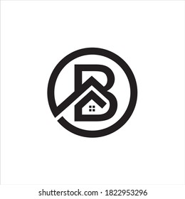 letter b home logo design vector image , b home logo , letter b home desigen logo constrution , b home logo