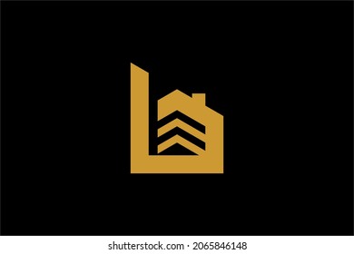Logo-Design-Vektor für Buchstabe B. Unterschrift B Haus Logo Illustration. Abstraktes Logo-Design für das Immobiliengeschäft.