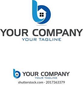 Letter B Home Logo - Elegant - Modern Style