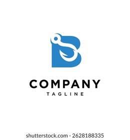 Buchstabe B-Haken-Logo-Symbol, Vektor