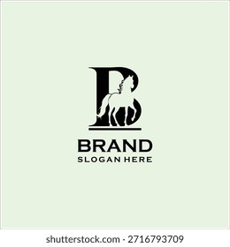 letra b cavalo design vetor
