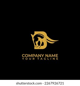 Letter B Horse symbol vector icon. Initial equestrian vector logo design with isolated background.