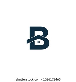 letter B house logo design