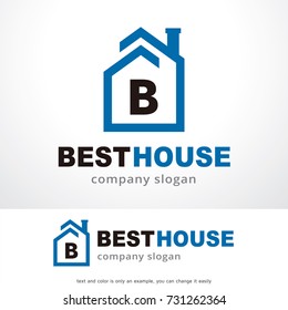 Letter B House Logo Template Design Vector, Emblem, Design Concept, Creative Symbol, Icon