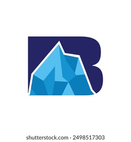 Letter B Ice Mountain Nature Modern Icon Business Creative Design Logo