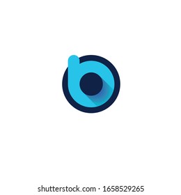 Letter b icon circle shape Simple flat logo design style Centered graphic element Innovative round concept Minimal target symbol Modern badge sign Clean vector template Monogram label idea