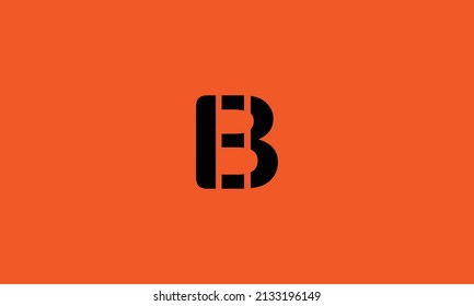 Buchstabe B Symbol-Design mit Bahnübergang. Kreative, moderne Buchstaben Symbol, Premium Vektorgrafik.