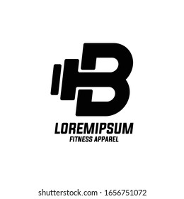 Letter B Icon Gym Apparel Gym Stock Vector (Royalty Free) 1656751072 ...