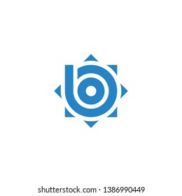  letter B icon logo design concept 