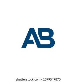 letter A B icon logo design concept