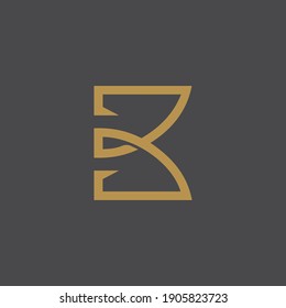 Letter B icon logo design template element elegant simple