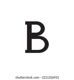 Letter b icon logo free vector