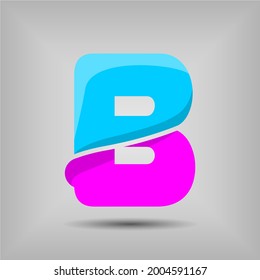 Letter B icon and logo template. New design and elegant typographic concept. fresh Colour. File EPS.