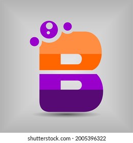 Icono de letra B y plantilla de logotipo. Nuevo diseño y elegante concepto tipográfico. Dos colores. Archivo EPS.