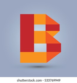 Letter B icon and logo template. Flat design and elegant typographic.