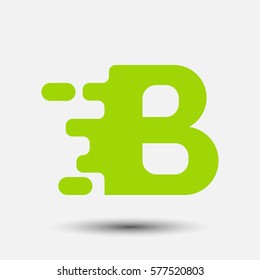 Letter B icon and logo template.  New design and elegant typographic. spread the font. green