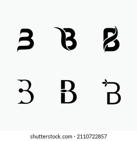 letter B icon logo vector