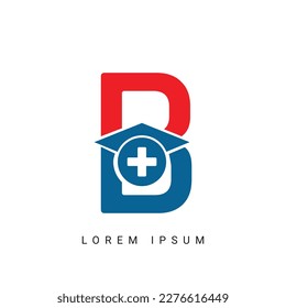 Letter B with Icon Spine Logo. Usable for Business, Science, Healthcare, Medical, Hospital and Nature Logos