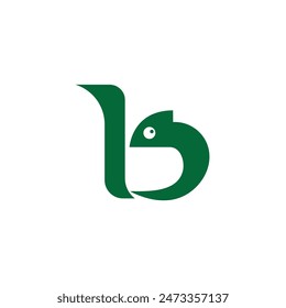 letter B and iguanas logo combination